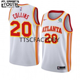 Maillot Basket Atlanta Hawks John Collins 20 Nike 2022-23 Association Edition Blanc Swingman - Enfant